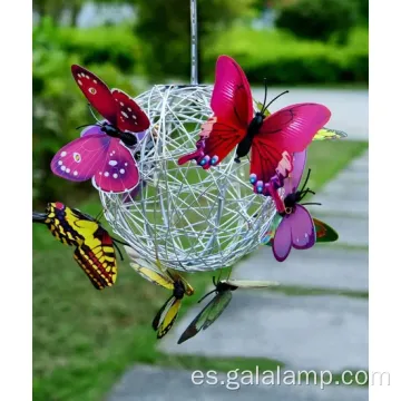 Encantadoras luces de cuerda de mariposa con energía solar